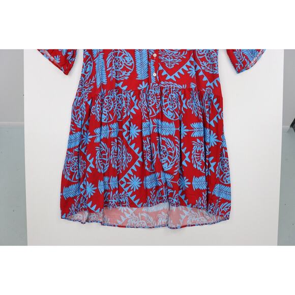 Dana Ashkenazi Made in Italy Midi Oversized Babydoll Beachy Dress OS - Picture 3 of 10